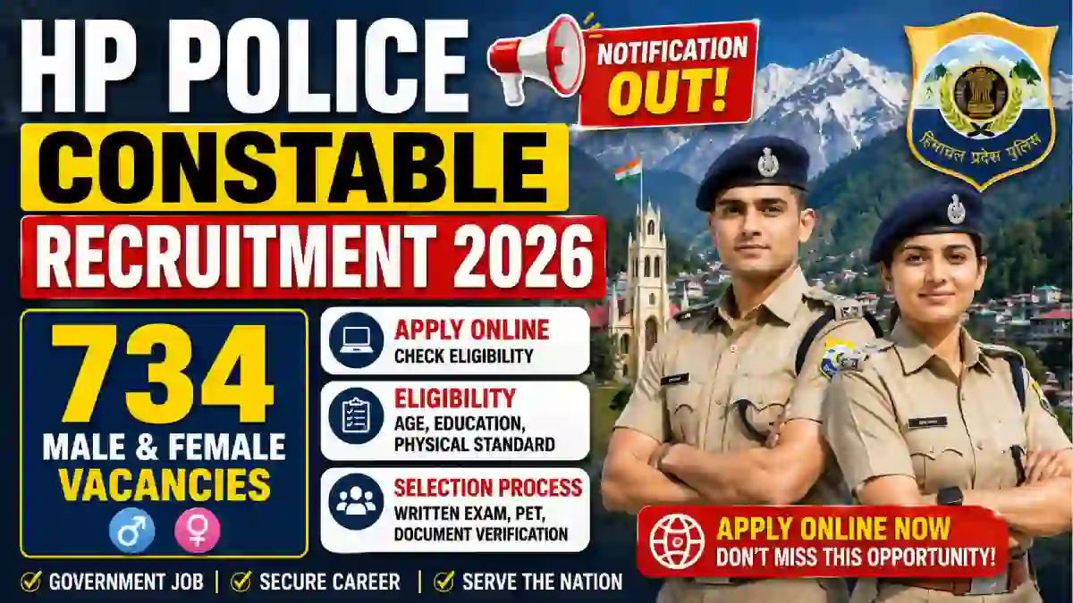 HP Police Constable Recruitment 2026