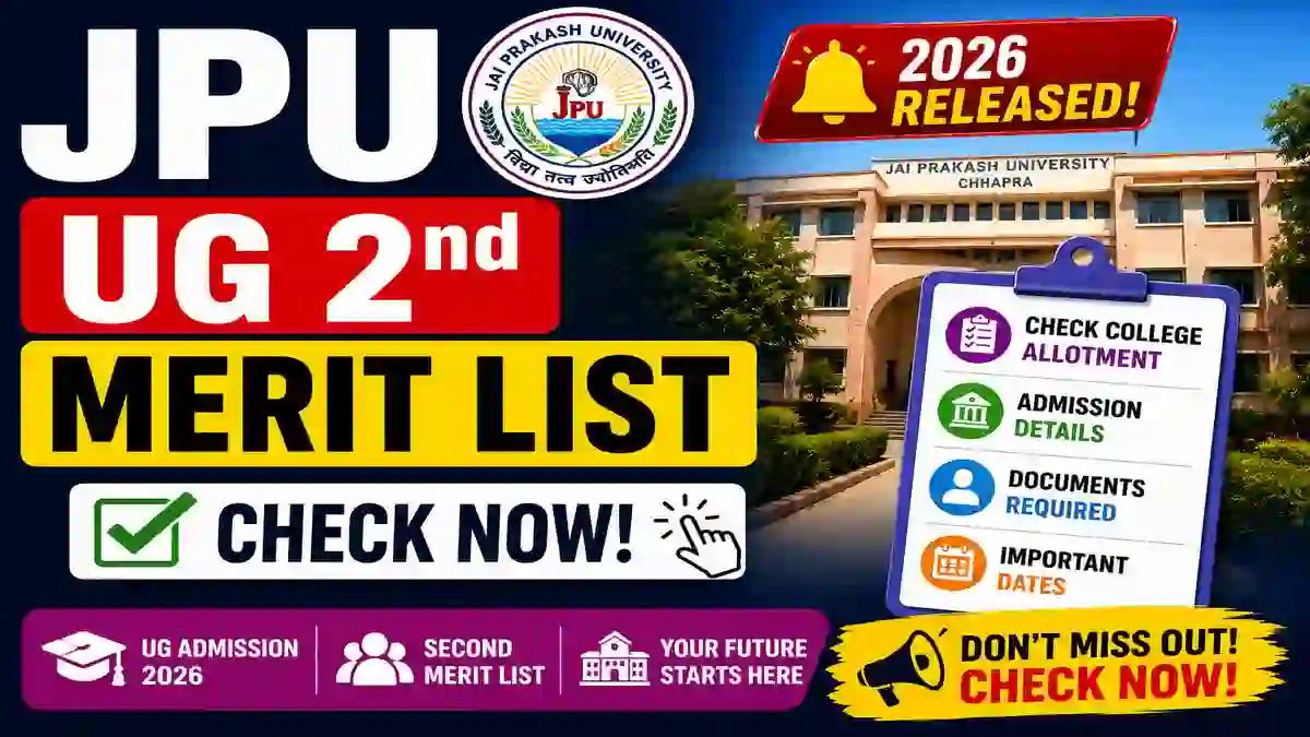 JPU UG 2nd Merit List 2026