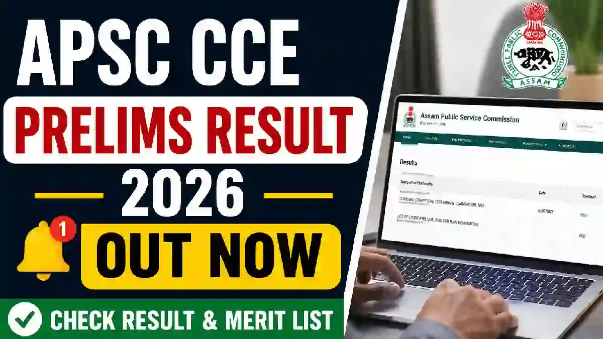 APSC CCE Prelims Result 2026