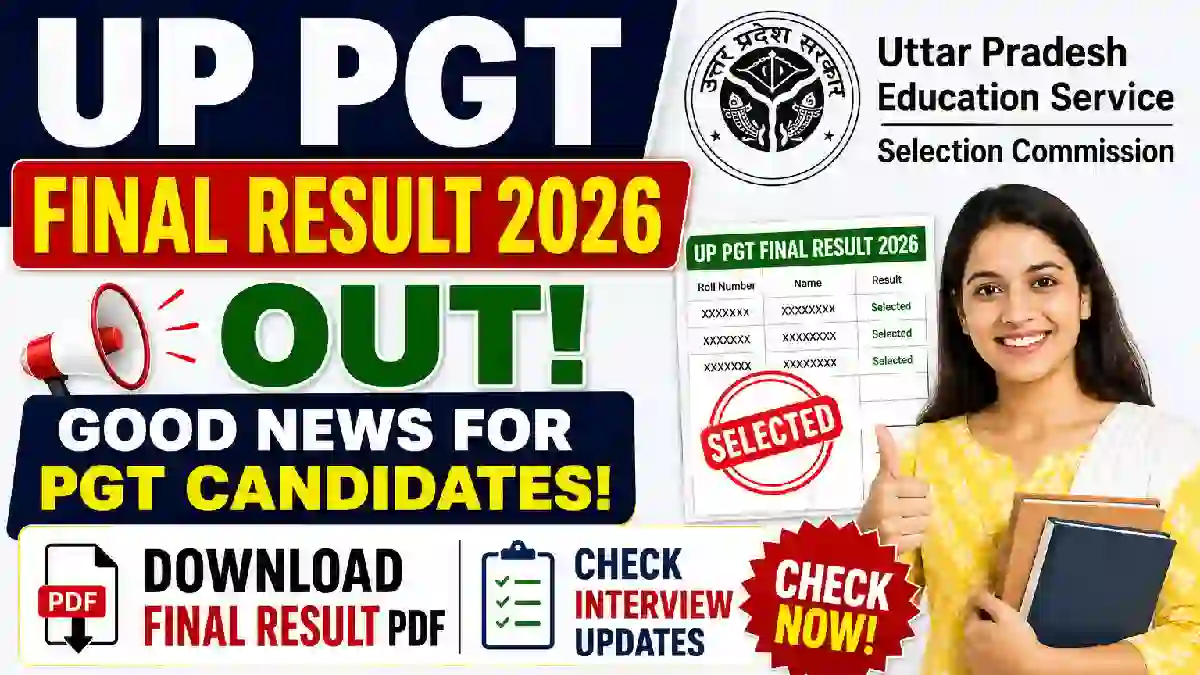 UP PGT Final Result 2026