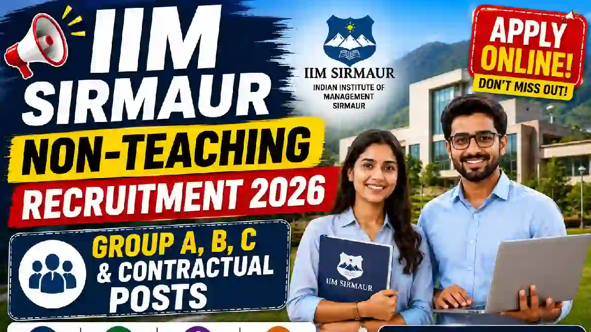 IIM Sirmaur Non-Teaching Recruitment 2026