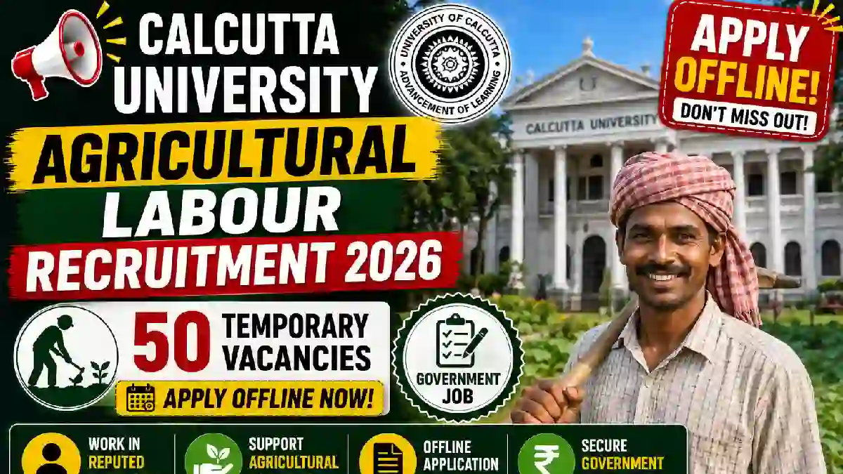 Calcutta University Agricultural Labour Recruitment 2026