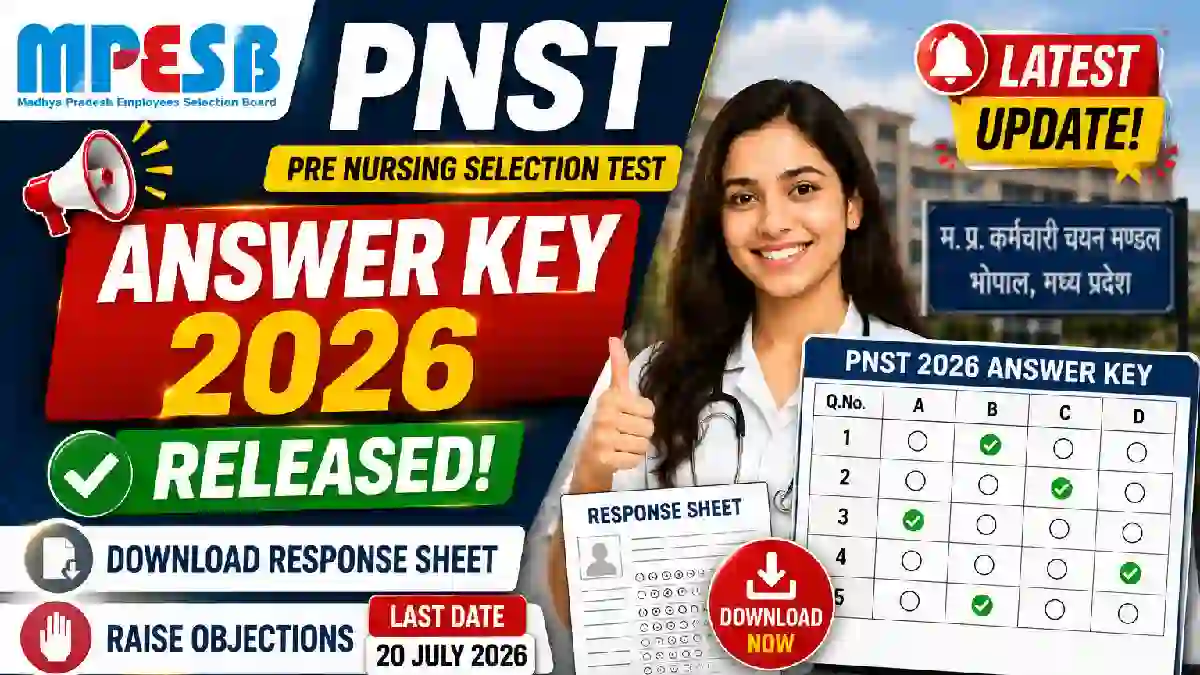MPESB PNST Answer Key 2026
