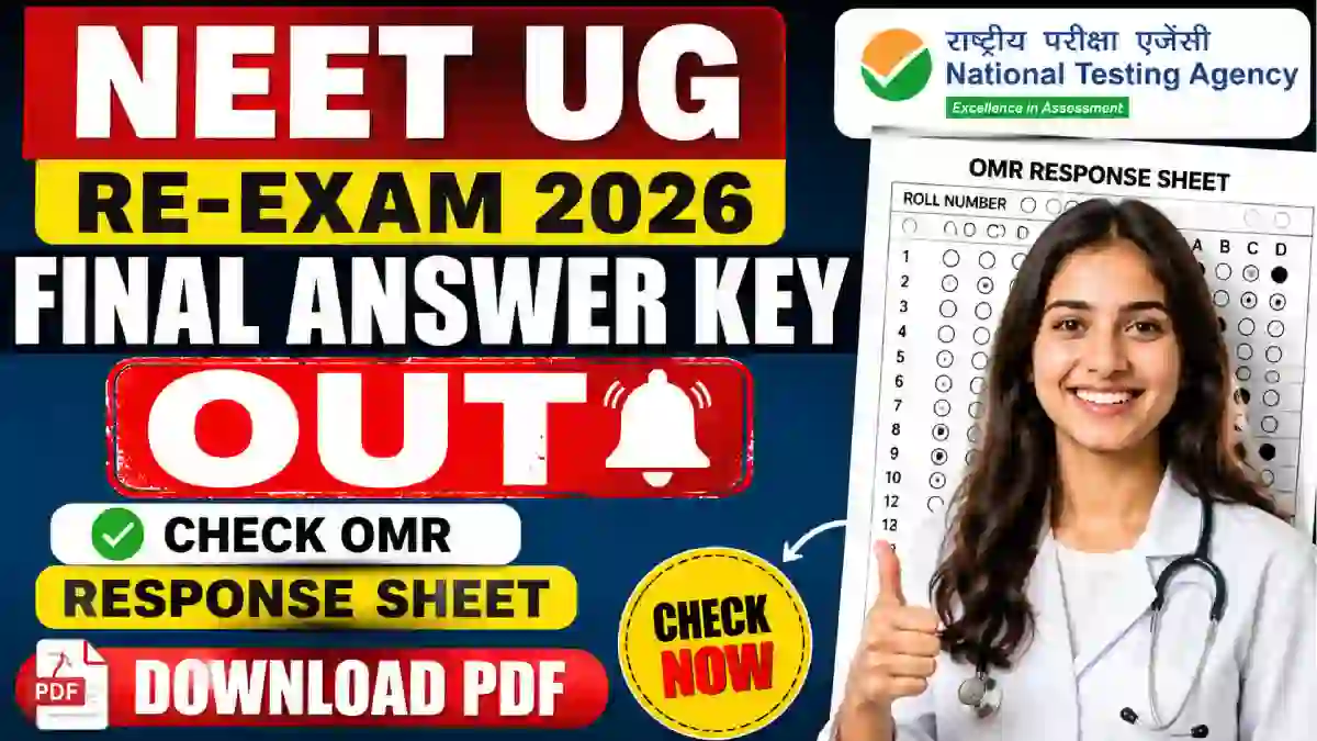 NEET UG Re-Exam Final Answer Key 2026