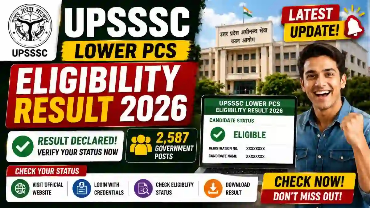 UPSSSC Lower PCS Eligibility Result 2026