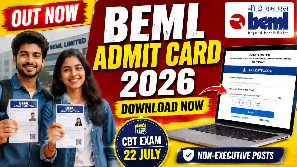 BEML Operator Admit Card 2026