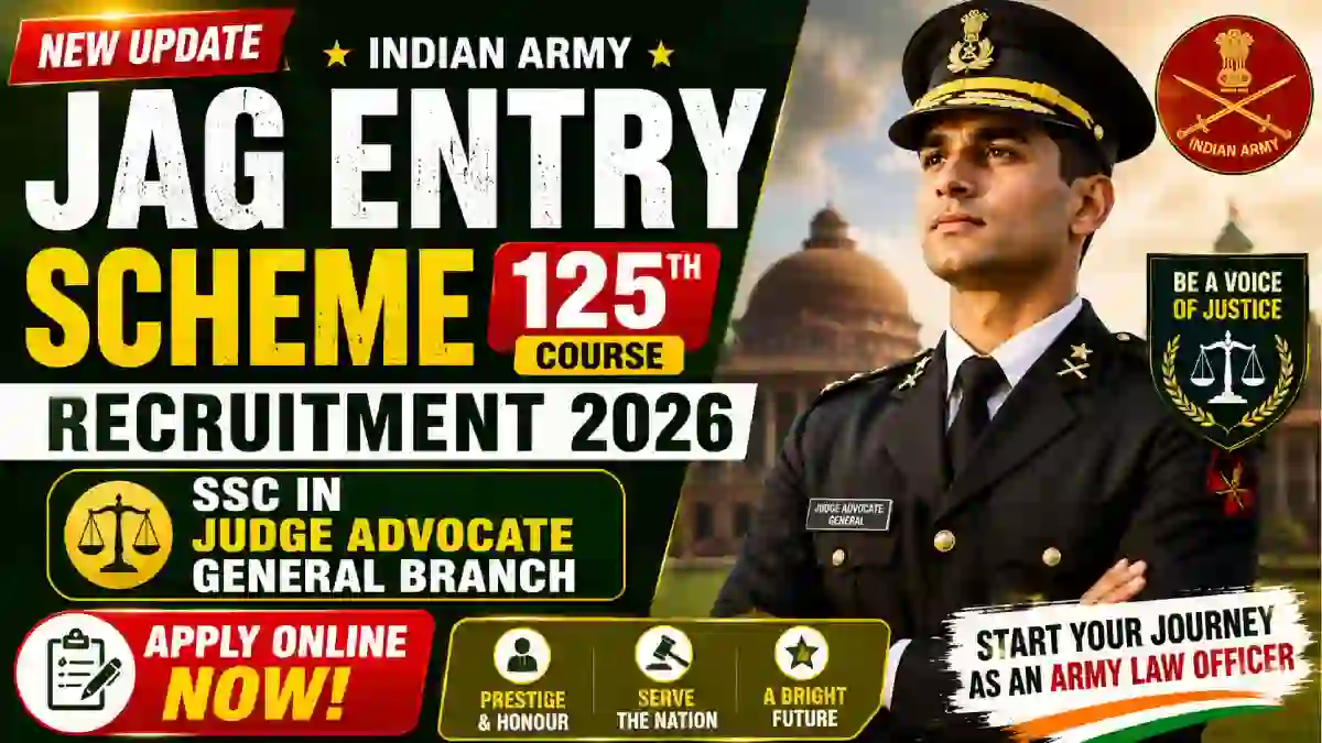 Indian Army JAG Entry Scheme 125th Course Recruitment 2026