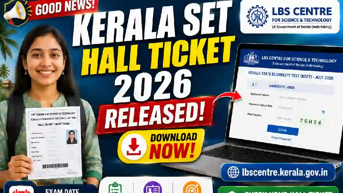 Kerala SET Hall Ticket 2026