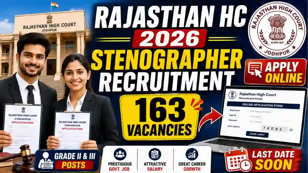 Rajasthan High Court Stenographer Recruitment 2026
