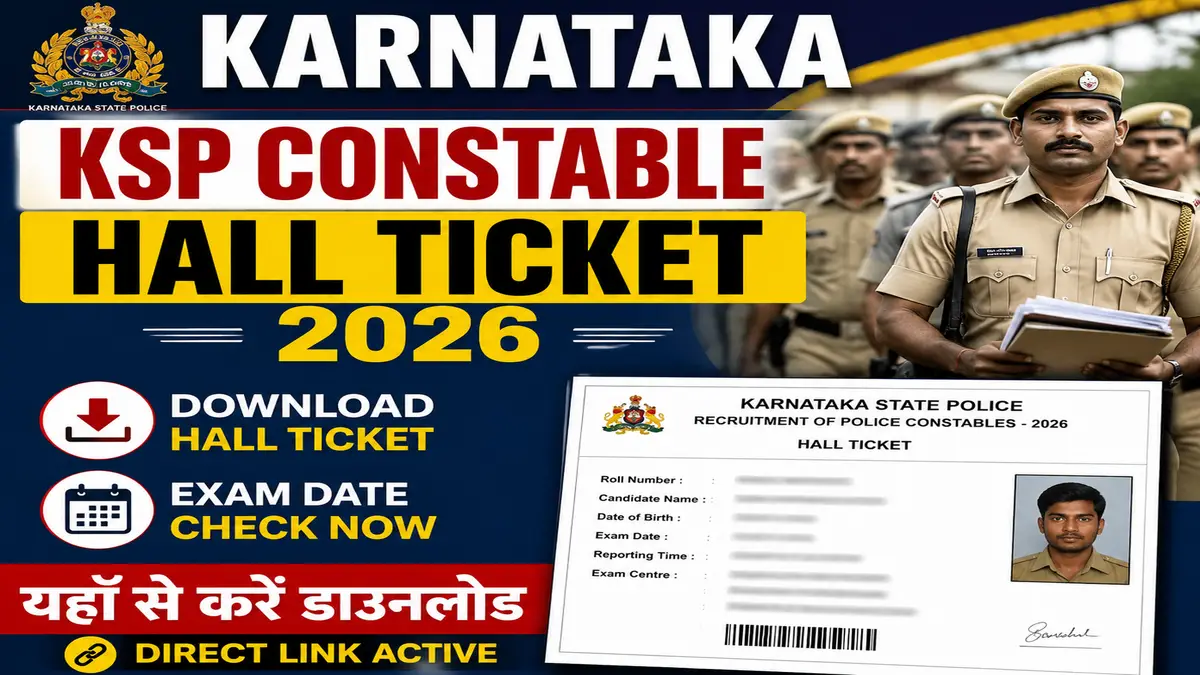 Karnataka KSP Constable Hall Ticket 2026